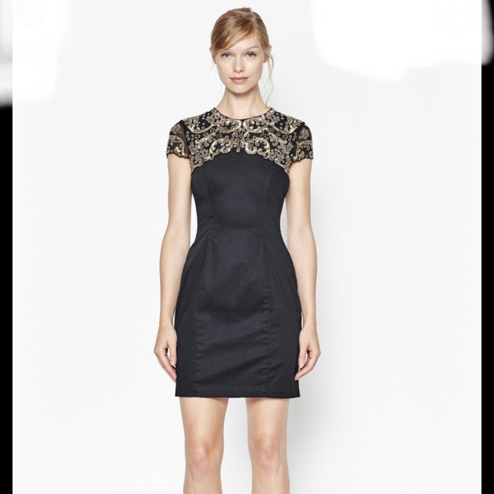 French Connection Navy Aspen Dress with Sequins